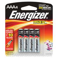 Energizer Max Alkaline Premium AAA Battery, Item Number 092076
