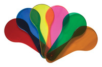American Scientific Transparent Color Paddle Set, 6 in, Assorted Color, Set of 18, Item Number 1006442