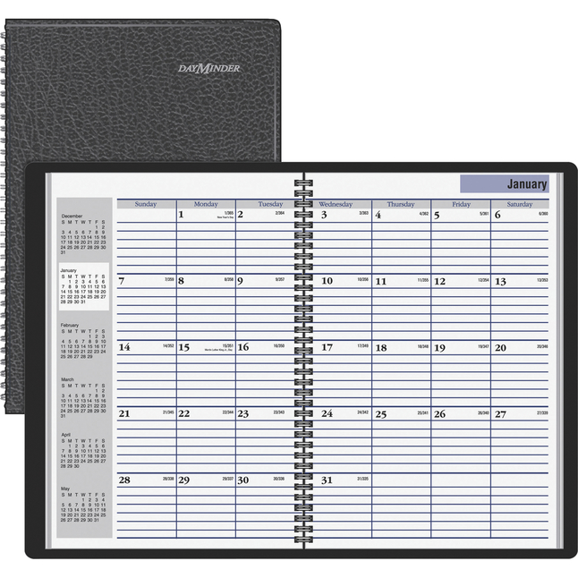 At-A-Glance SK2 DayMinder Monthly Planner, 7-7/8 x 11-7/8 Inches, Black, Item Number 1053210