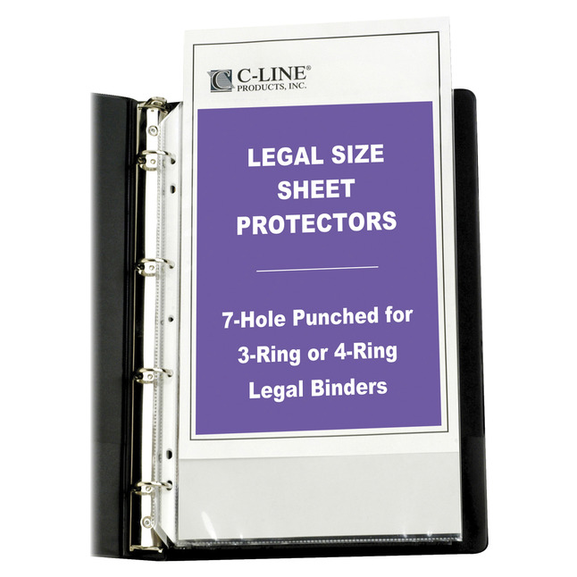 Premium 6mil (Sturdy & Strong) Legal Size Landscape Sheet Protectors for  Legal-Size Paper (8 ½” x 14”) Set of 10, Heavy-Duty, Crystal Clear