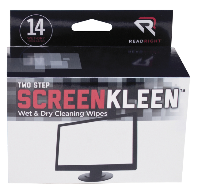 Read/Right Kleen and Dry Twin Screen Cleaner Pad, Pack of 28, Item Number 1066667
