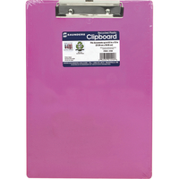 Saunders Neon Plastic Clipboards, Letter, Neon Pink, Item Number 1068107