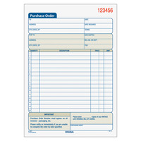 Tops 3 Parts Carbonless Triplicate Purchase Order Book, 5-9/16 X 7-15/16 in, White/Canary/Pink, Each, Item Number 1070562