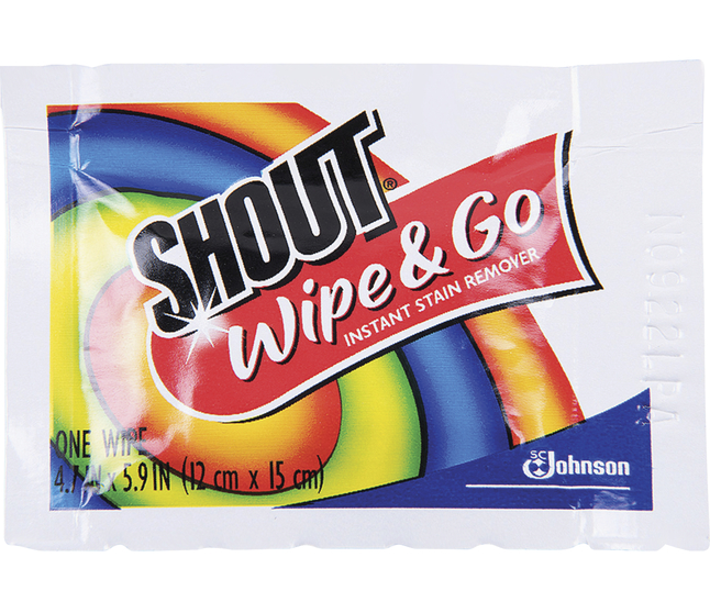 Shout Wipe-And-Go Instant Stain Remover Wipe, White, Pack of 80, Item Number 1073555
