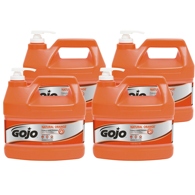 Gojo Heavy Duty Pumice Hand Cleaner, 1 gal, Light Citrus, Natural Orange, Item Number 1099684
