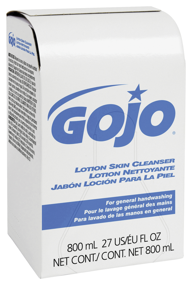 Gojo Lotion Soap Skin Cleanser Dispenser Refill, 800ml., Pink, 12 Per Carton, Item Number 1099693