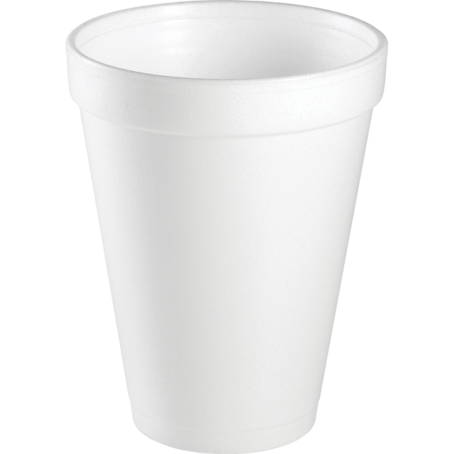 Dart Insulated Cup, 12 oz, Styrofoam, White, Pack of 1000, Item Number 1119081