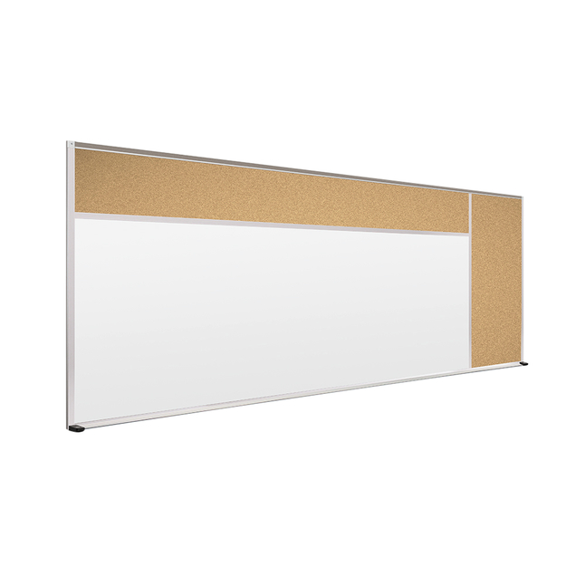 MooreCo Combination Porcelain Steel Whiteboard, Cork Tackboard, Type D, 4 x 6 Feet, Item Number 1127835