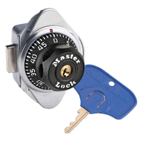 Master Lock Built In Combination Lock, for Single Point Latch Lockers, Hinged on the Right, Black, Item Number 1137302