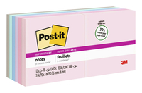 Post-it Super Sticky Recycled Paper Notes, 3 x 3 Inches, Wanderlust Pastels Colors, Pad of 90 Sheets, Pack of 12 Item Number 1272312