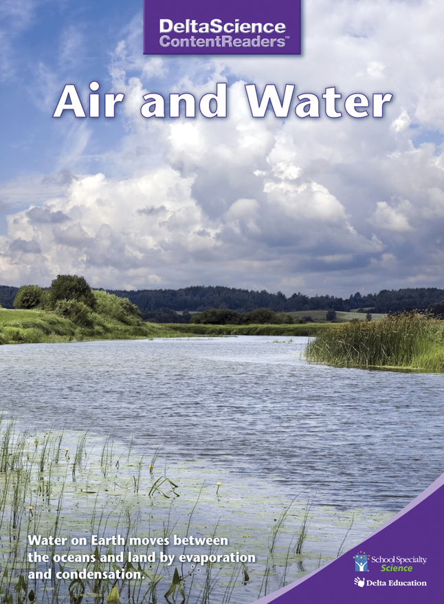 Delta Science Content Readers Air and Water Purple Book, Pack of 8, Item Number 1278135