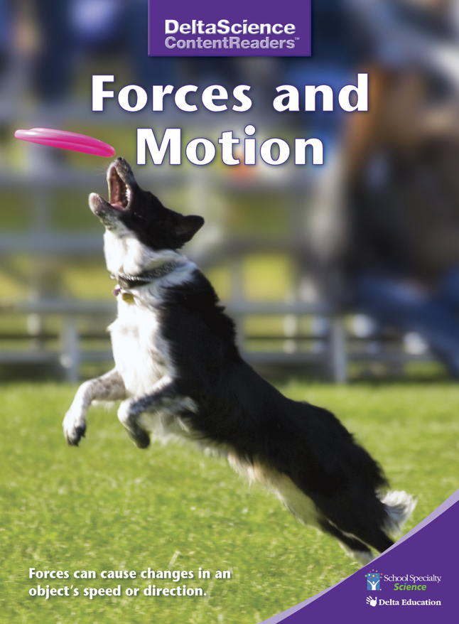 Image for Delta Science Content Readers Forces and Motion Purple Book, Pack of 8 from School Specialty