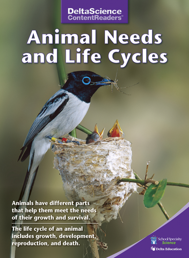 Delta Science Content Readers Animal Needs and Life Cycles Purple Book, Pack of 8, Item Number 1278127