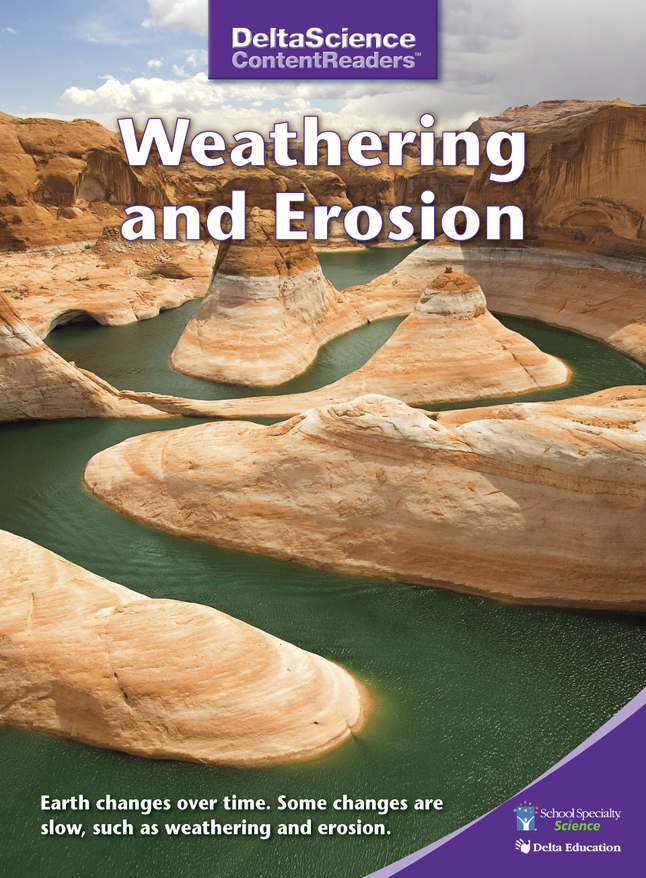 Image for Delta Science Content Readers Weathering and Erosion Purple Book, Pack of 8 from School Specialty