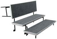 National Public Seating Foldable Straight Transport Riser, 72 in L X 54 in D X 24 in H, 3 Level, Gray, Item Number 1283516