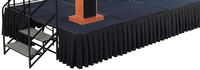 National Public Seating Box Pleat Skirting for 24 Inch High Portable Stage, Item Number 5008499