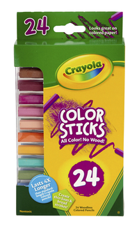 Crayola Color Sticks Woodless Pentagon Colored Pencils, Assorted Colors, Set of 24 Item Number 1290583