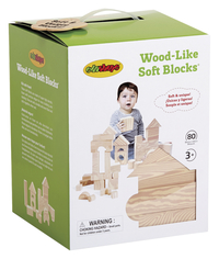 Excellerations Foam Wooden Blocks - Set of 80 (Item #Wdfmblk)