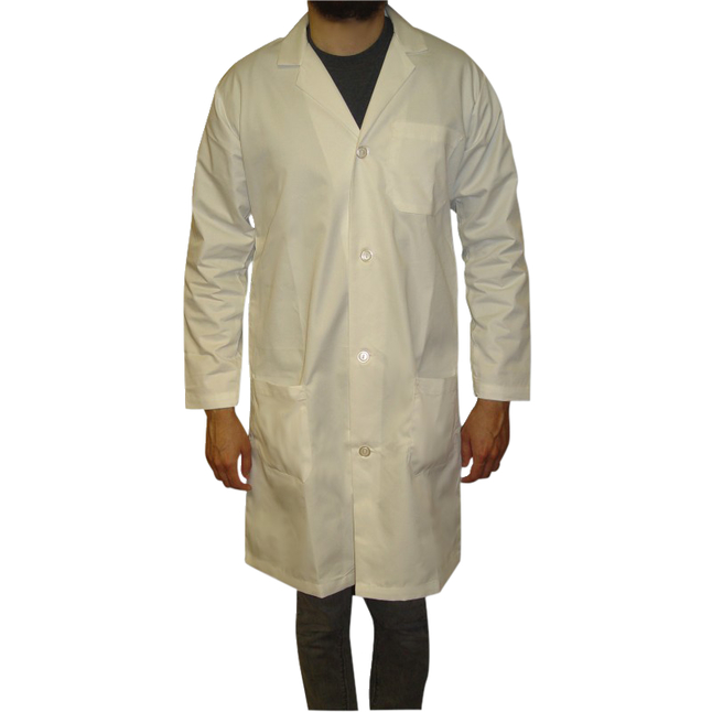 DR Uniforms Economy Cloth Lab Coat, 42 Inches, Medium, White, Item Number 1292841