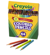 Crayola Colored Pencils, Half-Size, Assorted Colors, Set of 64 Item Number 1293659