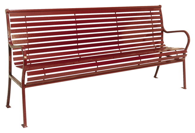 UltraSite Hamilton Steel Bench with Back, 74 x 24 x 36 Inches, Item Number 1298277