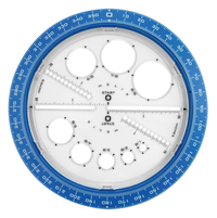 Helix Angle and Circle Maker Protractor/Compass, 1/8 to 4 Inches, Assorted Colors Item Number 1301314