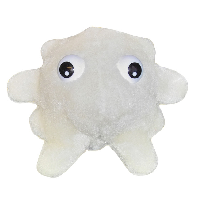 GIANTmicrobes White Blood Cell Plush, 5 to 7 Inches, Item Number 1302699
