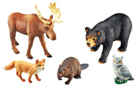 Learning Resources Assorted Jumbo Forest Animals, Set of 5 Item Number 1303311