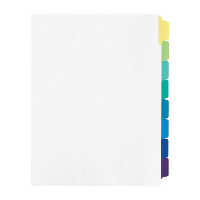 Tab Dividers and Index Dividers, Item Number 1308217