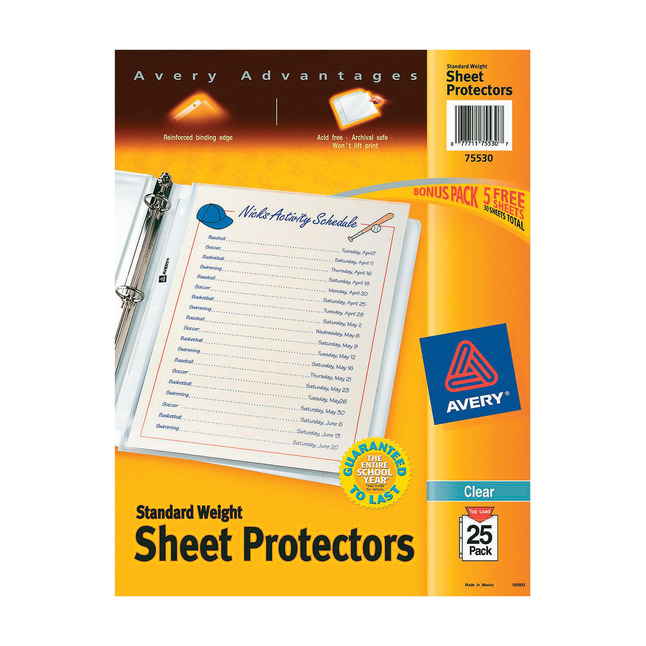 Sheet Protectors, Item Number 1308299