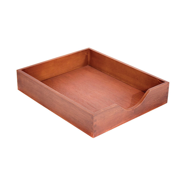 carver walnut finish solid wood desk trays