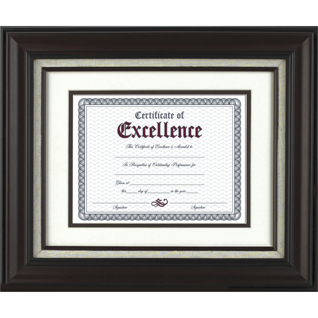 Dax Burns Group Document Wall Frame, 14 in W X 11 in H, Mahogany/Gold, Item Number 1309476