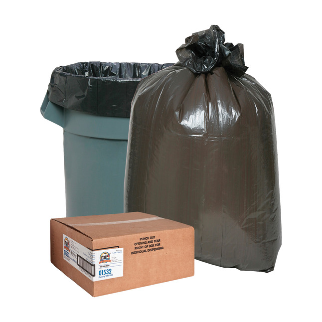 Genuine Joe Extra Strong Heavy Duty Trash Can Liners, 30 Gallon, Resin ...