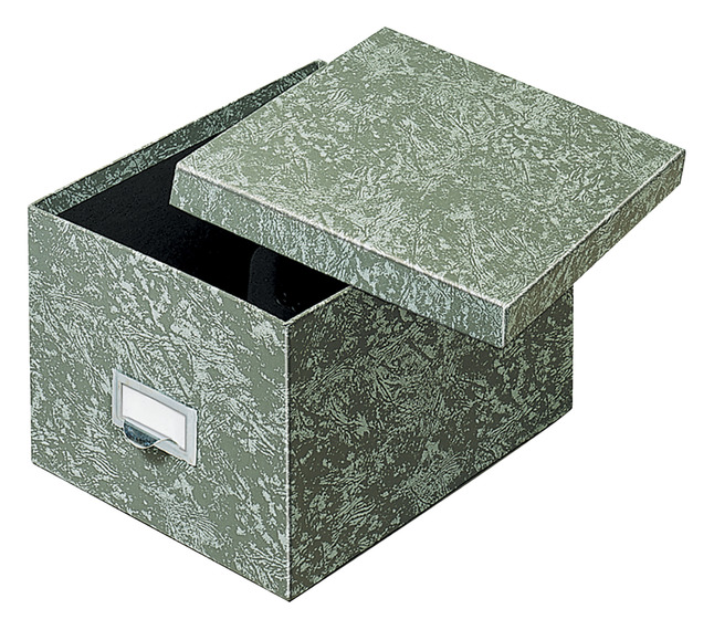 Globe Weis Agate Heavy Duty Card File Box with Lid, 6 x 9 Inches, Green, Item Number 1310568