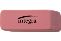 Integra Latex-Free Beveled End Eraser, 4/5 x 2 x 2/5 Inches, Pink Item Number 1311118