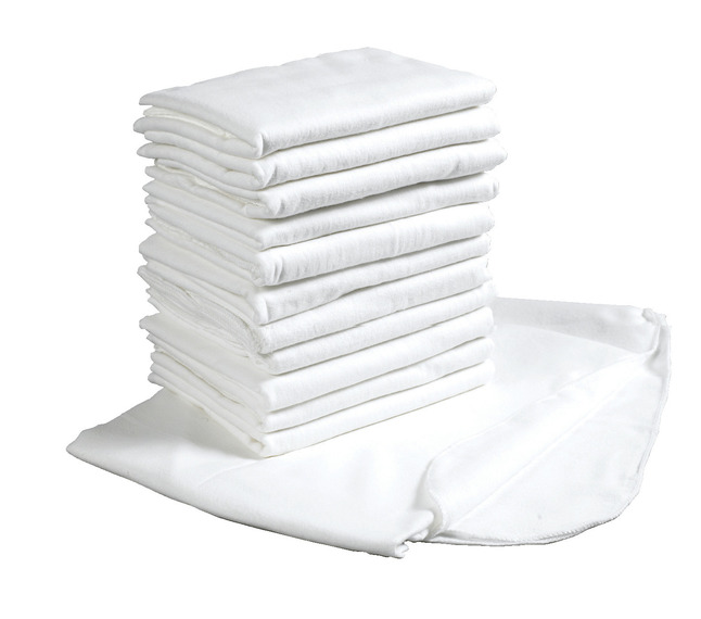 Children's Factory Washable Blanket, 100% Cotton, White, Pack of 12, for Use with All Cots, Item Number 1427750