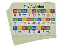 Childcraft Student Sized English Alphabet Charts, 11 x 9 Inches, Set of 25 Item Number 1319170