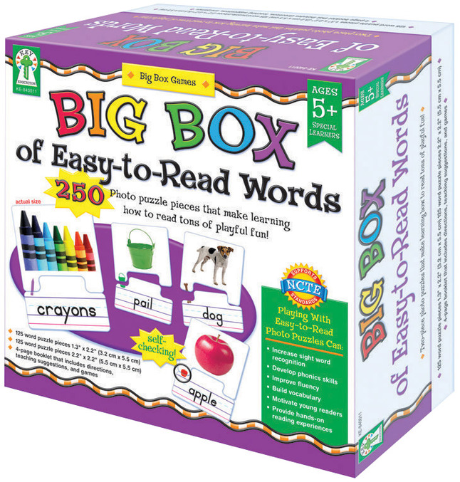 Key Education Big Box of Easy-to-Read Words Game, Item Number 1329258