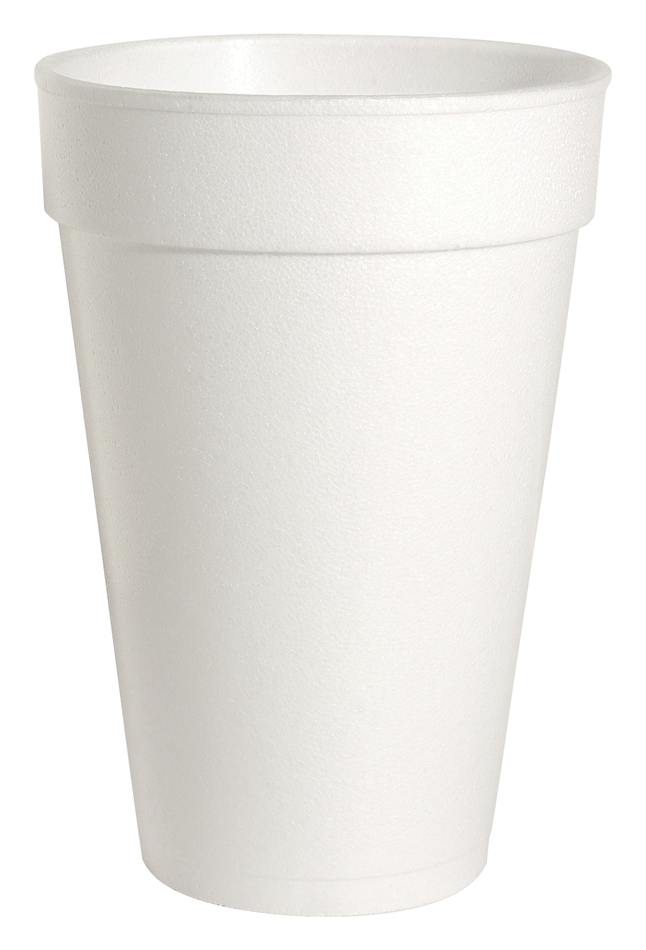 Genuine Joe 1-Piece Hot/Cold Cup, 16 oz, Styrofoam, White, Pack of 500, Item Number 1332617