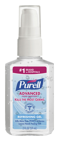 Purell Advanced Hand Sanitizer, 2 Ounce Pump Bottle, Clean Scent, Pack of 24, Item Number 1334514