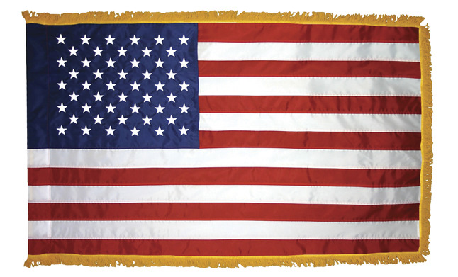 Annin Nylon USA Fringed Indoor State Flag, 3 X 5 ft, Item Number 1334717
