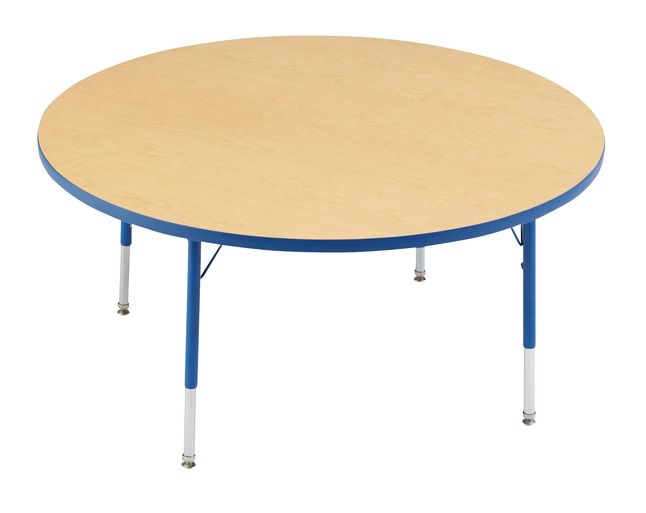 Classroom Select T-Mold Activity Table, Round, Adjustable Height, 48 Inches, Item Number 1334862