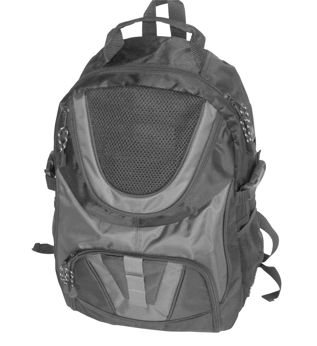 School Smart Dual Pocket Backpack, Polyester, Grey, Item Number 1336649