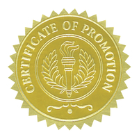 Image for Hammond & Stephens Certificate of Promotion Gold Foil Embossed Seal, Pack of 54 from School Specialty
