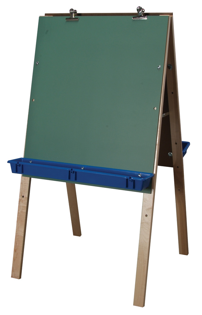 Image for Childcraft Basic Double Adjustable Easel, Chalkboard Panels, 24 x 23-5/8 x 44-3/4 Inches from School Specialty