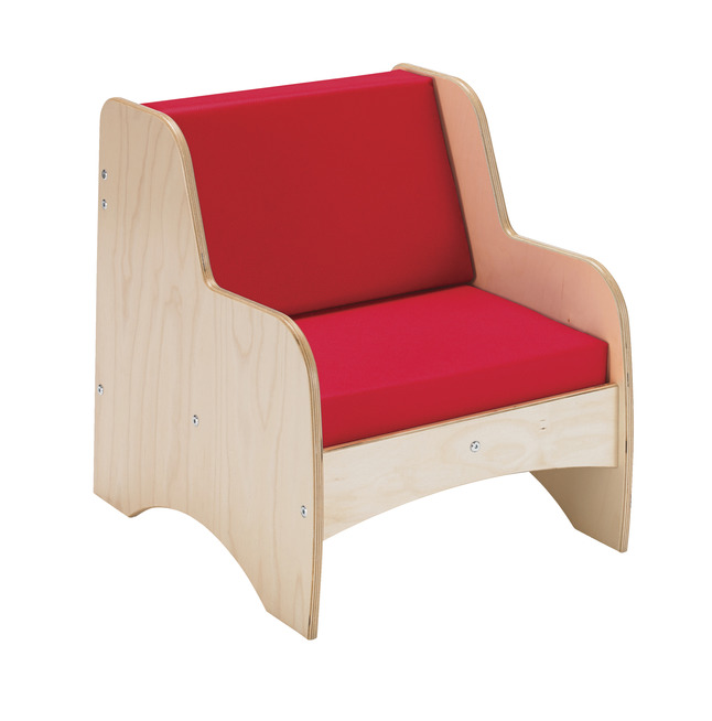 Childcraft Family Living Room Chair, Red, 17-3/4 x 20-1/8 x 20-1/4 Inches, Item Number 1352487