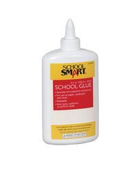 School Smart Washable School Glue, 8 Ounce Bottle, White, Pack of 12 Item Number 1565695