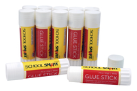 School Smart Glue Sticks, 0.74 Ounces, White and Dries Clear, Pack of 12 Item Number 1353957