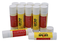 School Smart Glue Stick, 1.27 Ounces, White and Dries Clear, Pack of 12 Item Number 1353961