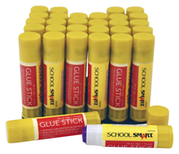 School Smart Glue Sticks, 0.28 Ounces, Purple and Dries Clear, Pack of 30 Item Number 1354156